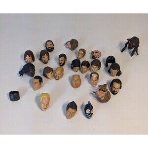 WWE WWF HASBRO FIGURE HEADS HUGE LOT FOR CUSTOM DIY EUC